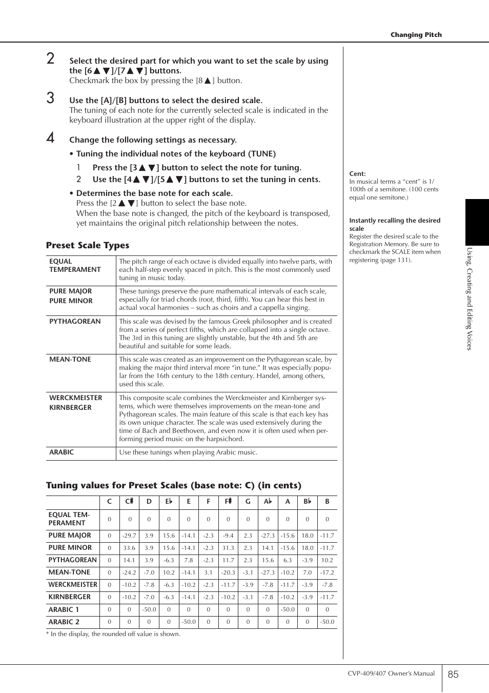 Yamaha CVP-409 User Manual | Page 85 / 226
