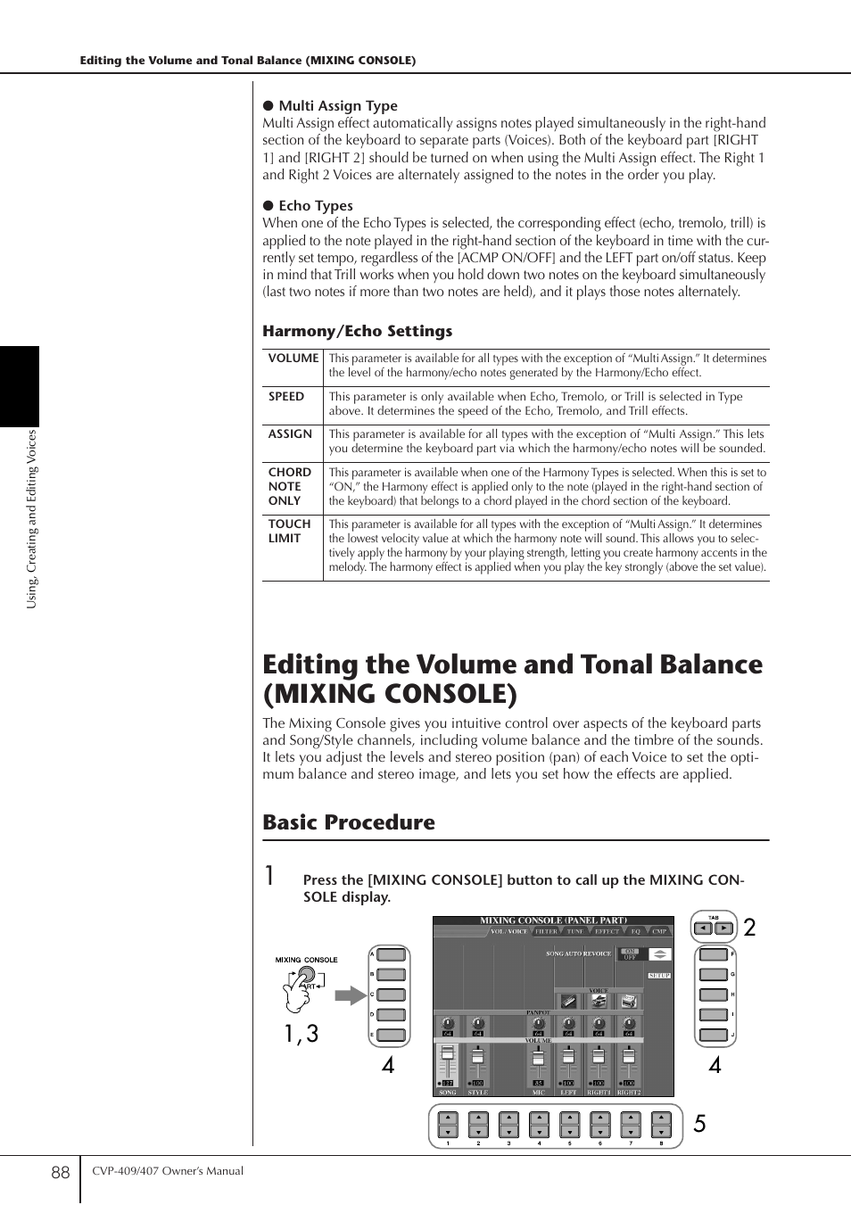 Basic procedure, P. 88 | Yamaha CVP-409 User Manual | Page 88 / 226