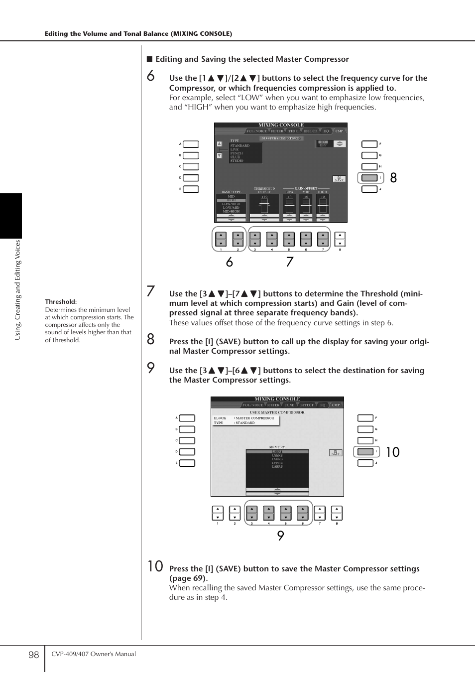Yamaha CVP-409 User Manual | Page 98 / 226