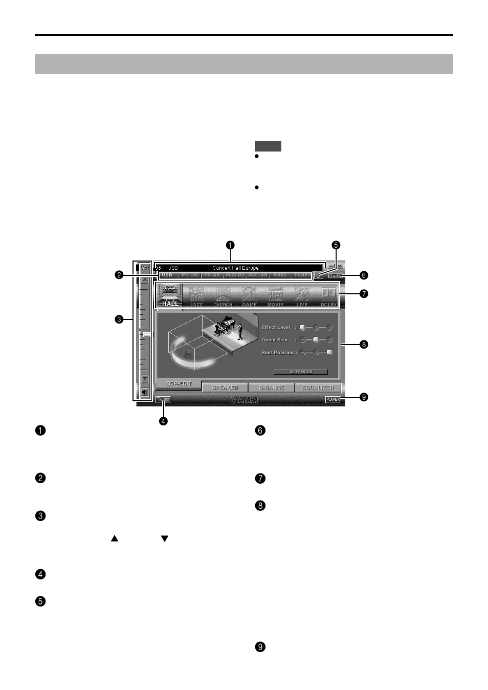 Operating this unit with the application software, About the main panel | Yamaha RP-U200 User Manual | Page 26 / 57