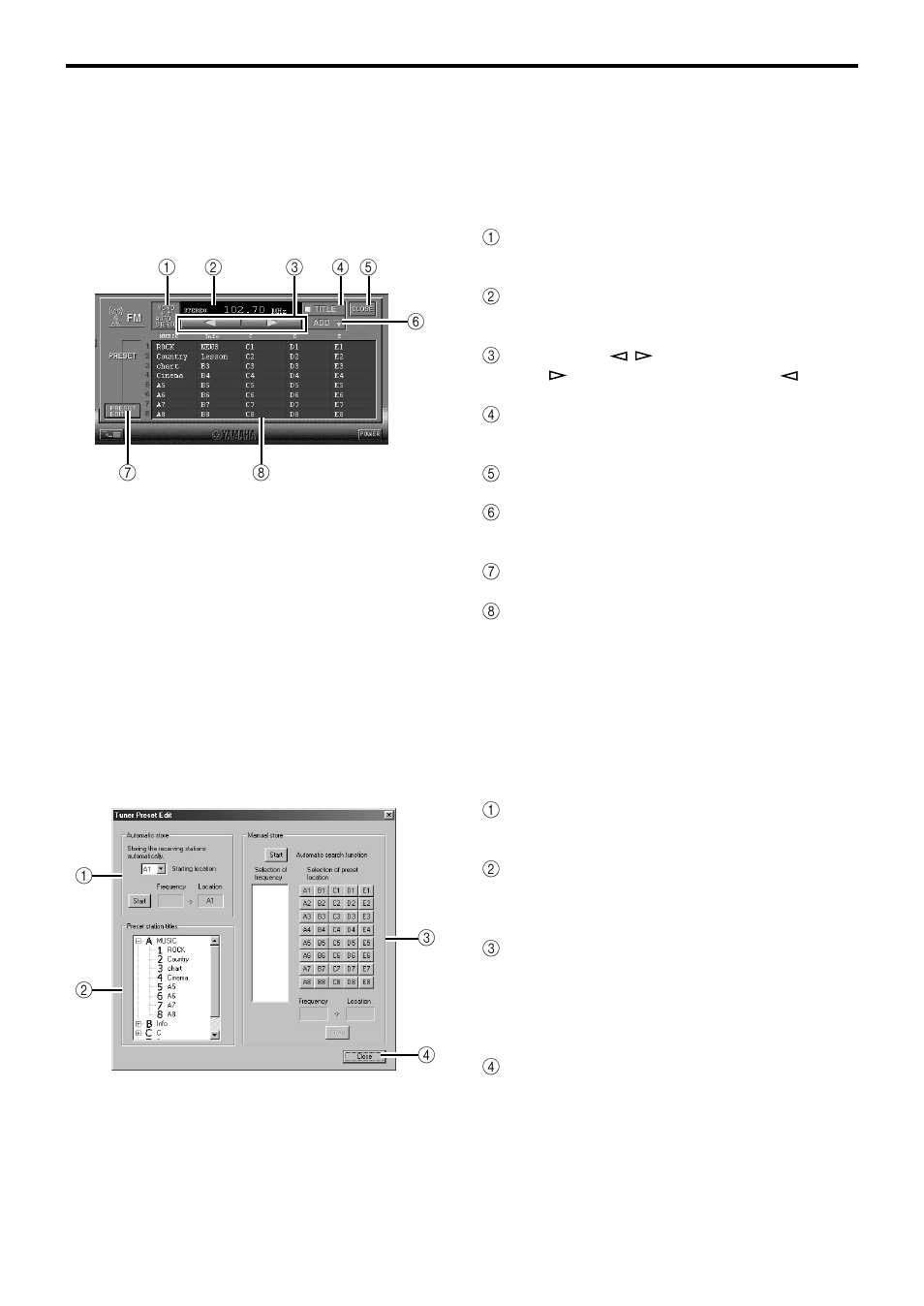 Operating the built-in fm tuner | Yamaha RP-U200 User Manual | Page 30 / 57