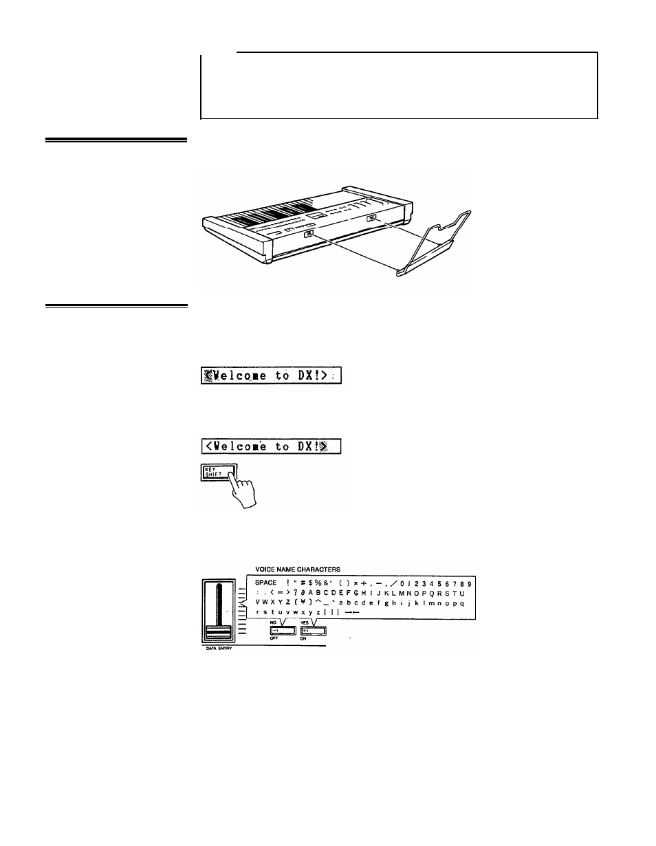Music stand installation 9. id function, Music stand installation, Id function | Yamaha DX27  EN User Manual | Page 6 / 66