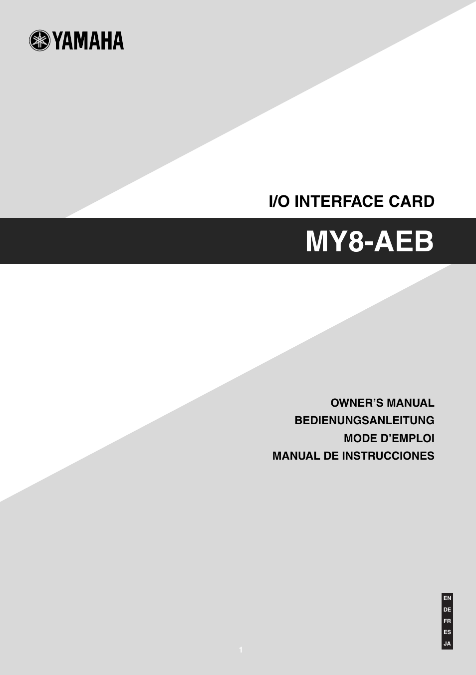 Yamaha MY8-AEB User Manual | 12 pages