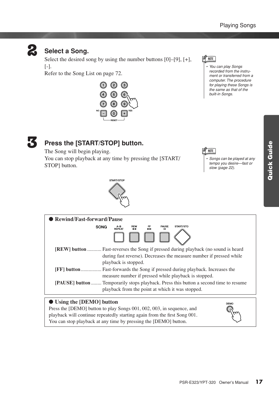 Yamaha YPT-320  EN User Manual | Page 17 / 80