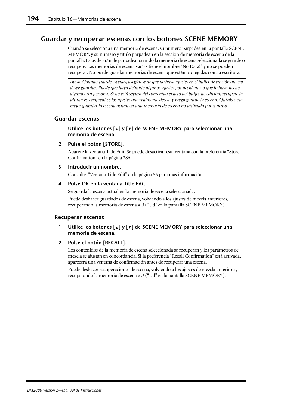Yamaha DM 2000 User Manual | Page 194 / 410