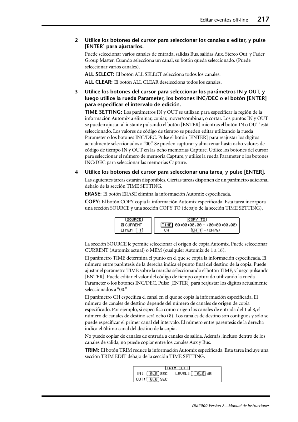 Yamaha DM 2000 User Manual | Page 217 / 410