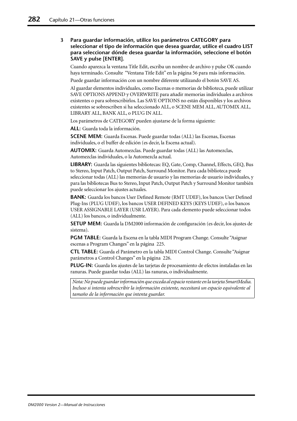 Yamaha DM 2000 User Manual | Page 282 / 410