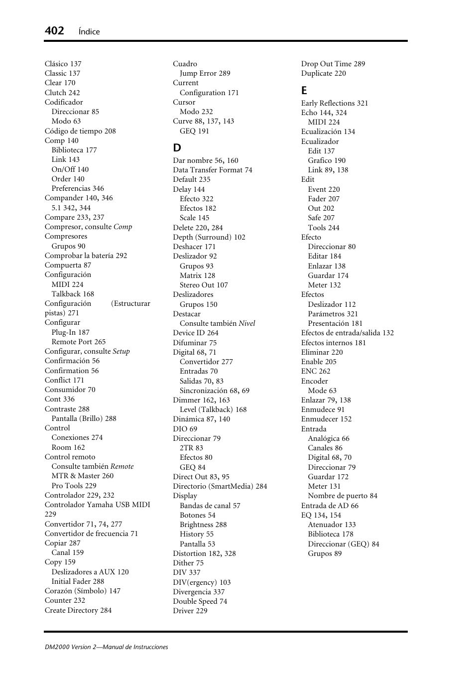 Yamaha DM 2000 User Manual | Page 402 / 410