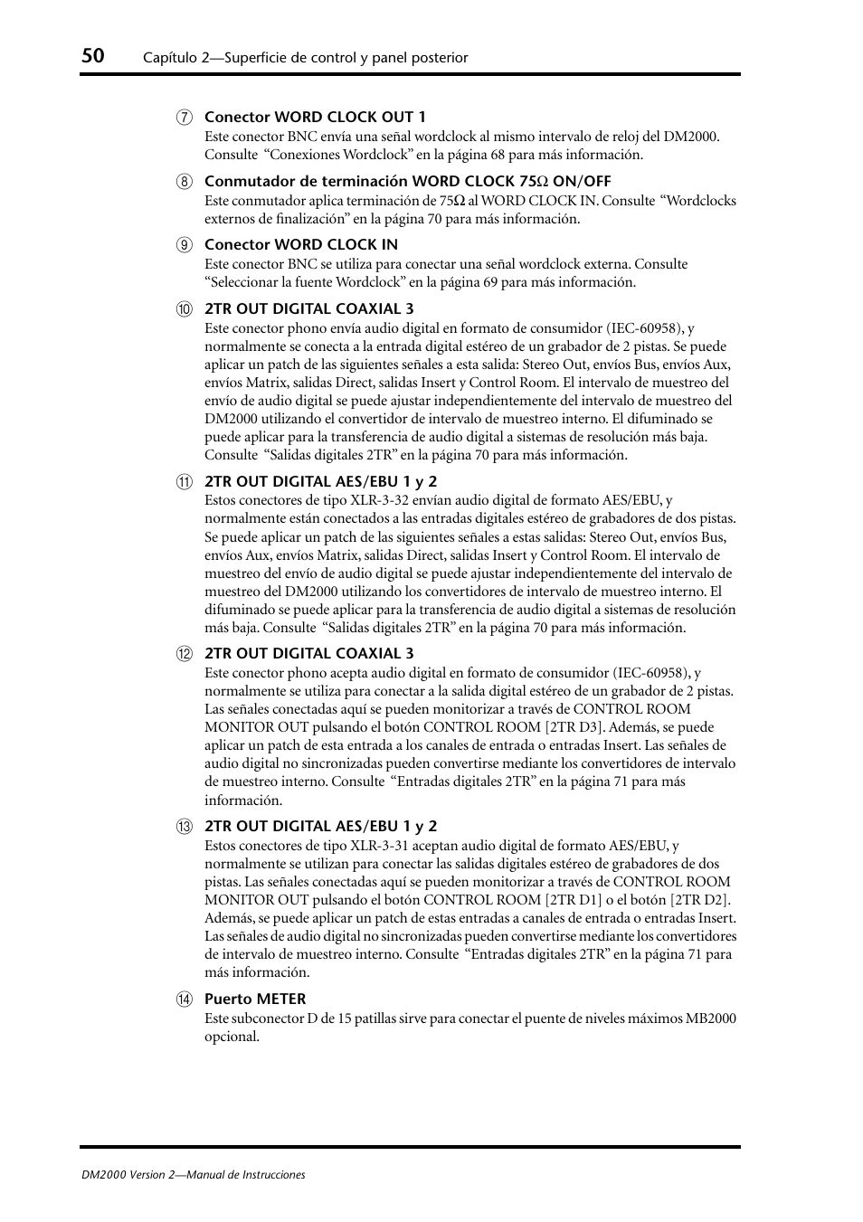 Yamaha DM 2000 User Manual | Page 50 / 410