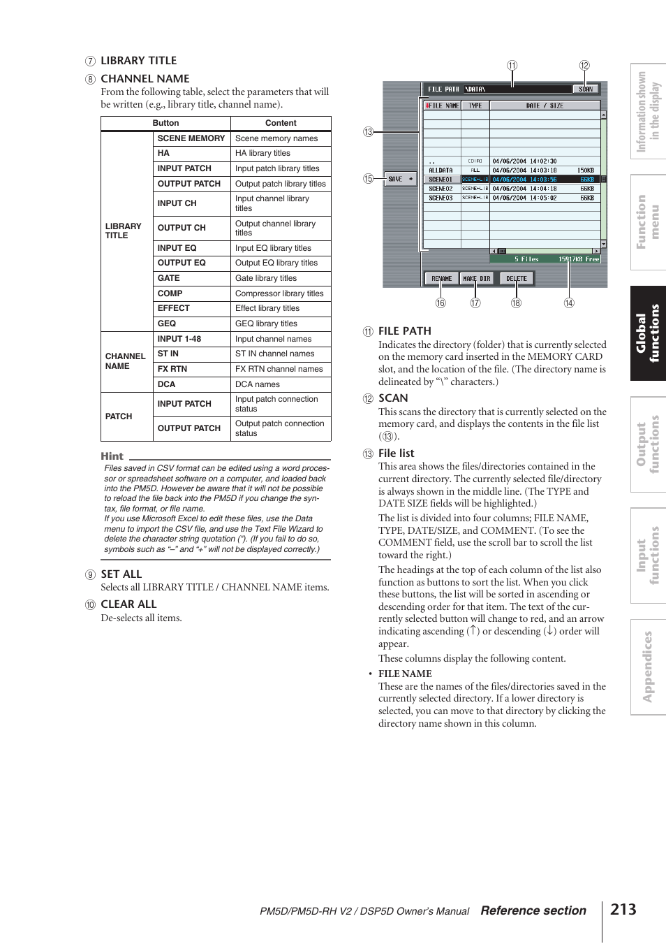 Yamaha DSP5D User Manual | Page 213 / 409