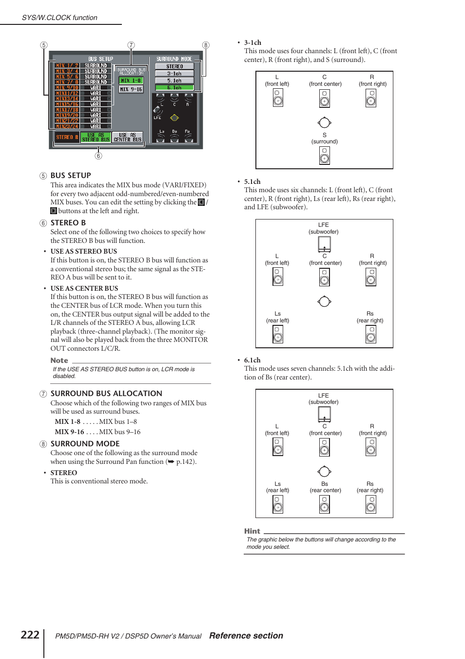 Yamaha DSP5D User Manual | Page 222 / 409