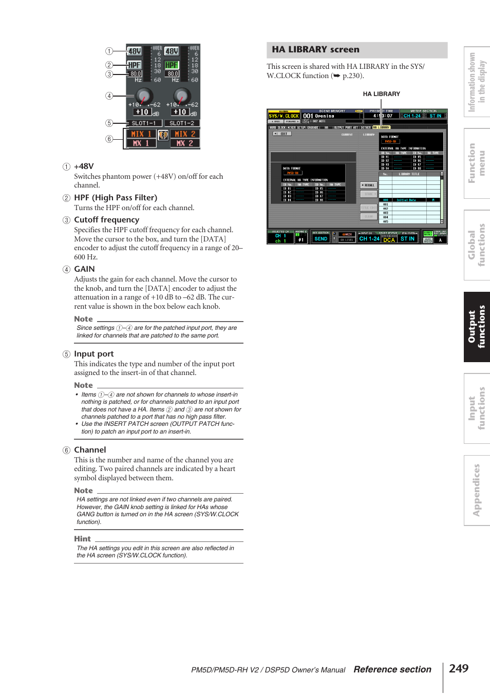 Ha library screen | Yamaha DSP5D User Manual | Page 249 / 409