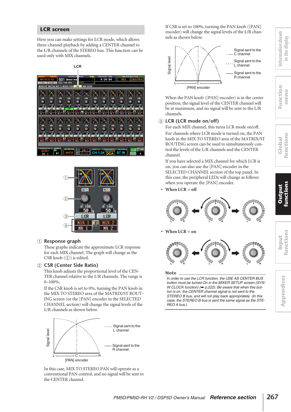 Lcr screen | Yamaha DSP5D User Manual | Page 267 / 409