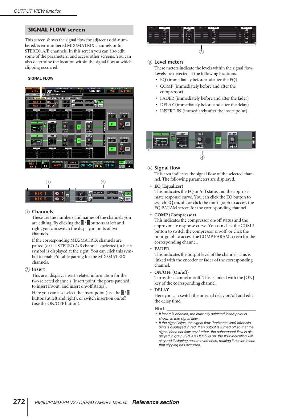 Signal flow screen | Yamaha DSP5D User Manual | Page 272 / 409