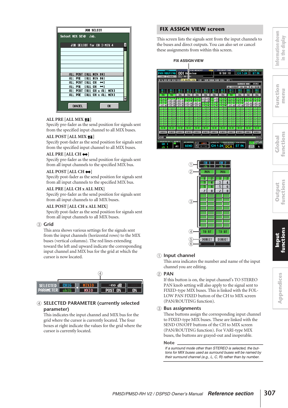 Fix assign view screen | Yamaha DSP5D User Manual | Page 307 / 409