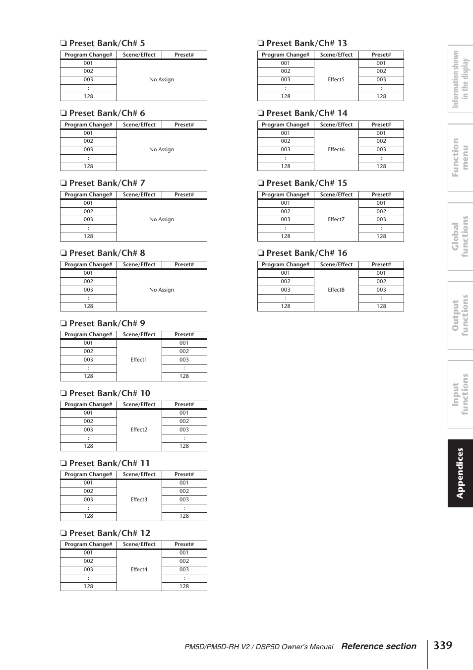 Yamaha DSP5D User Manual | Page 339 / 409