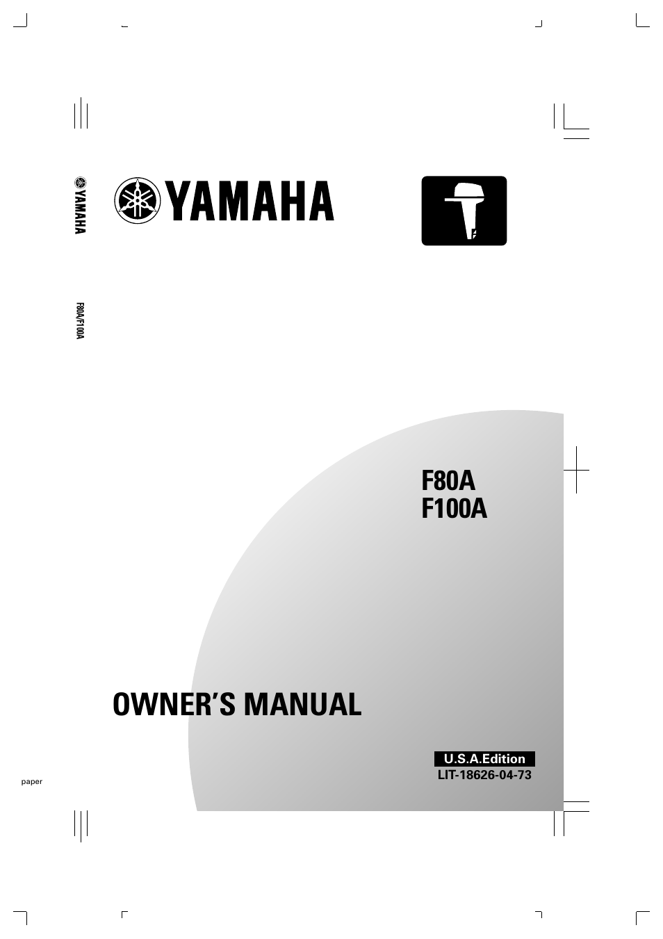 Owner’s manual | Yamaha F100A User Manual | Page 115 / 115