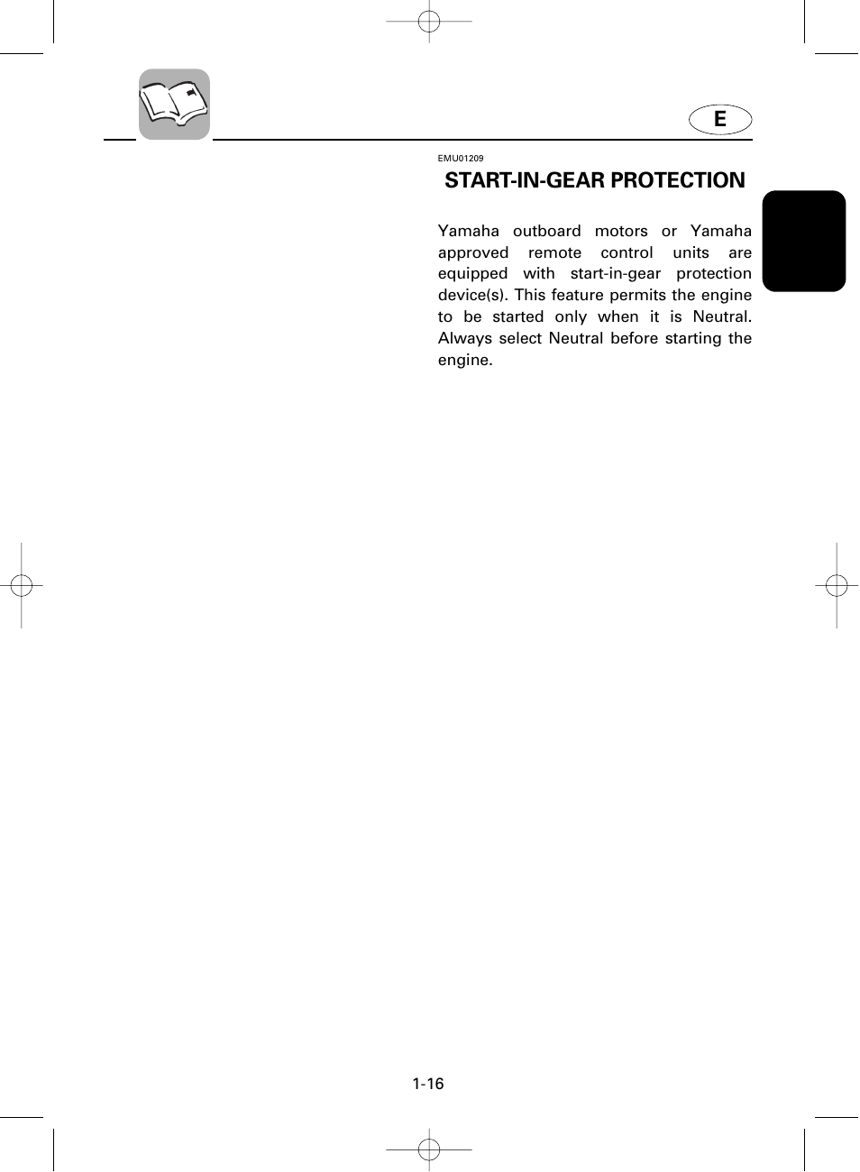 Start-in-gear protection | Yamaha F100A User Manual | Page 23 / 115