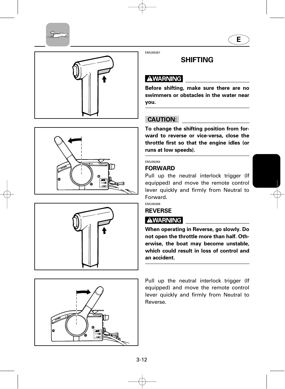 Shifting w | Yamaha F100A User Manual | Page 51 / 115