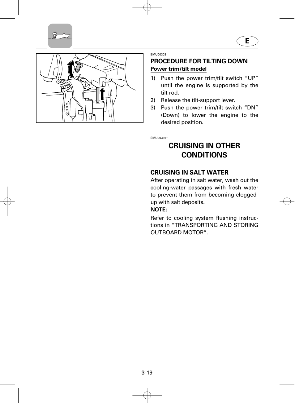 Cruising in other conditions | Yamaha F100A User Manual | Page 58 / 115