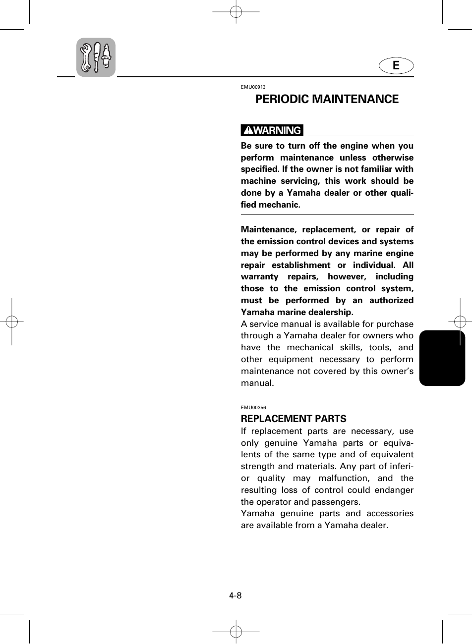 Periodic maintenance w | Yamaha F100A User Manual | Page 67 / 115