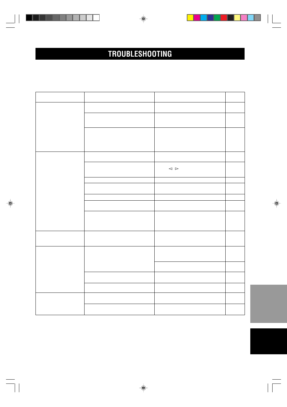 Troubleshooting, General | Yamaha RX-V1000RDS User Manual | Page 77 / 85