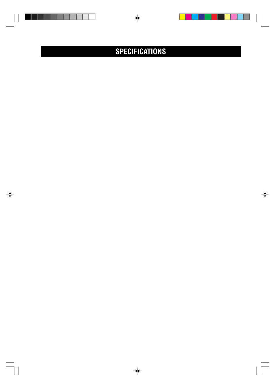 Specifications | Yamaha RX-V1000RDS User Manual | Page 82 / 85