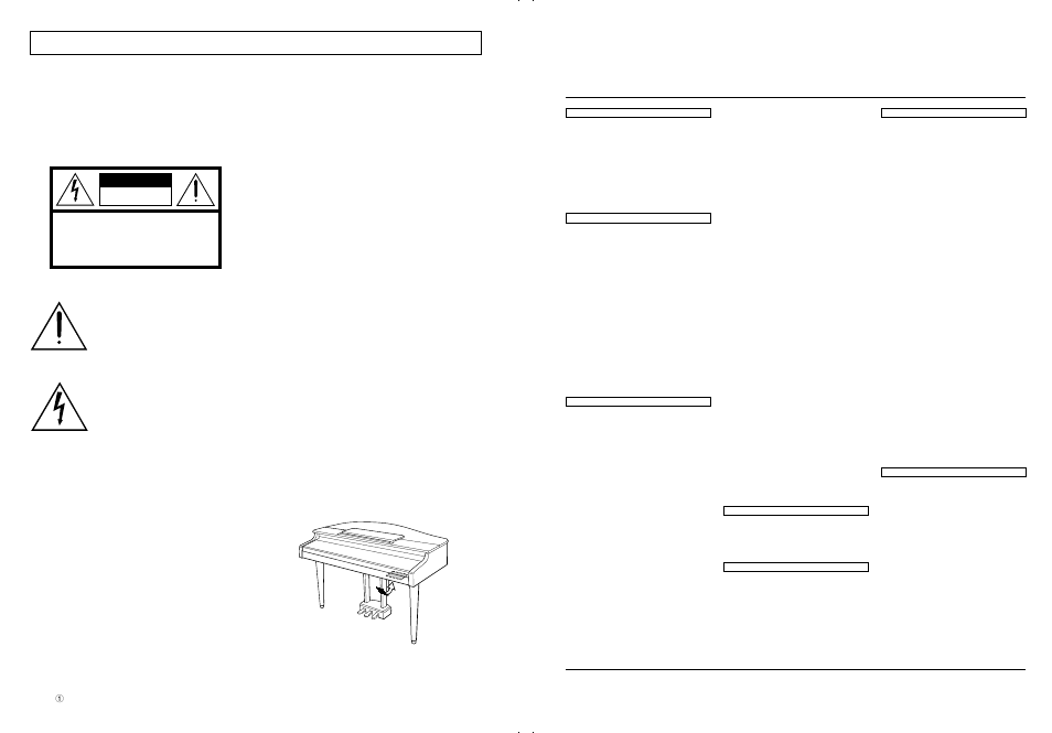 Caution | Yamaha CLP-555 User Manual | Page 2 / 54