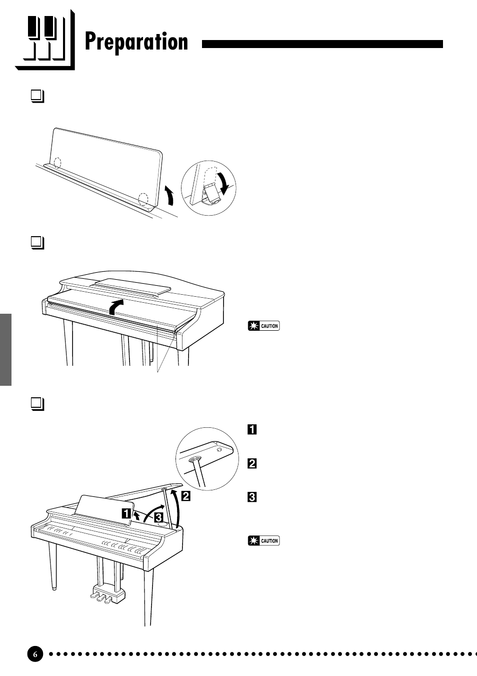 Preparation, Zc x | Yamaha CLP-555 User Manual | Page 8 / 54