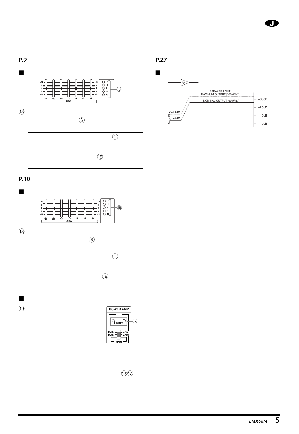 C 6 p.10, I p.27, 1 i 1 i bg | Yamaha EMX66M User Manual | Page 2 / 30