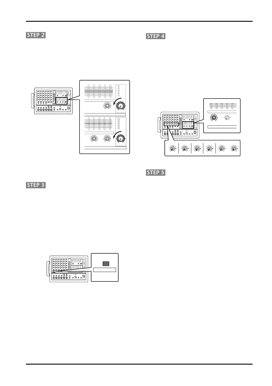 Step 2, Step 3, Step 4 | Step 5, Emx66m, Pad 1 | Yamaha EMX66M User Manual | Page 9 / 30