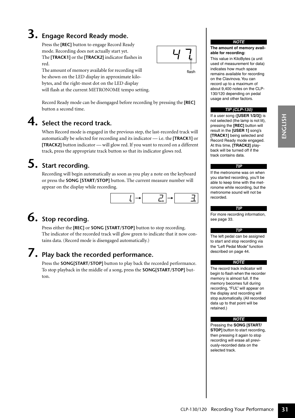 Yamaha CLP-130 User Manual | Page 31 / 80