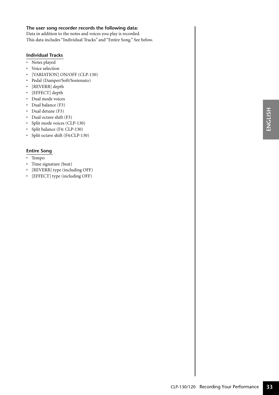 Yamaha CLP-130 User Manual | Page 33 / 80