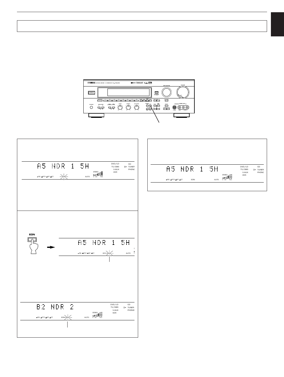 English, Flashes, Press once or more | Aon off on off b, Preset, Sleep auto, Normal widephantom 40 60, Db ms, Basic operation | Yamaha RX-V795aRDS User Manual | Page 49 / 88