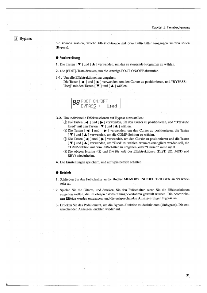 Vorbereitung, Betrieb | Yamaha FX550 User Manual | Page 131 / 150