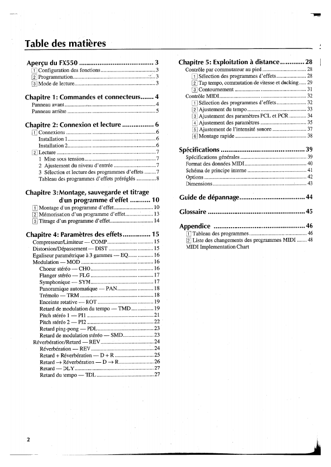 Yamaha FX550 User Manual | Page 53 / 150