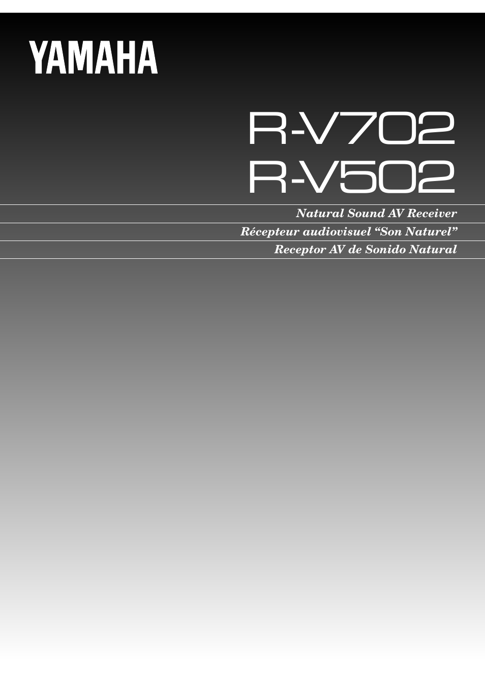 Yamaha R-V702 R-V502 User Manual | 40 pages
