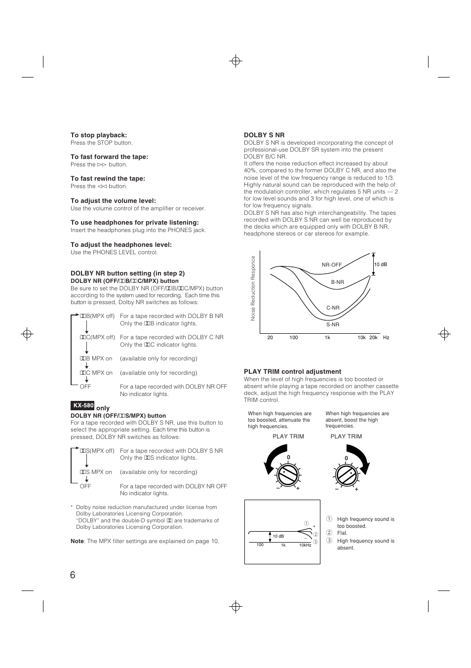 Yamaha YHT-580 User Manual | Page 6 / 18