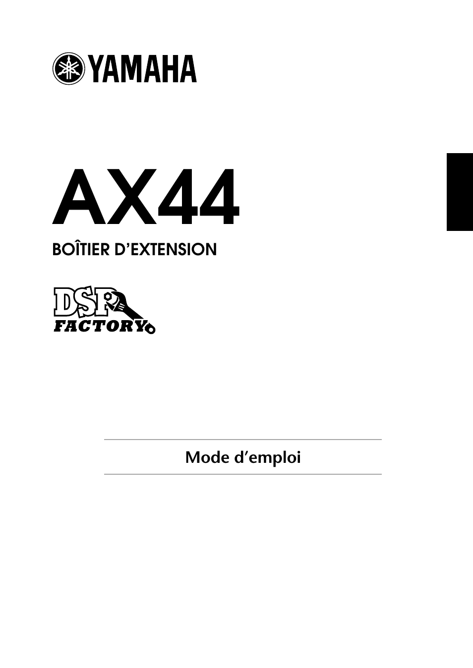 Français, Mode d’emploi, Ax44 | Yamaha AX44 User Manual | Page 11 / 51