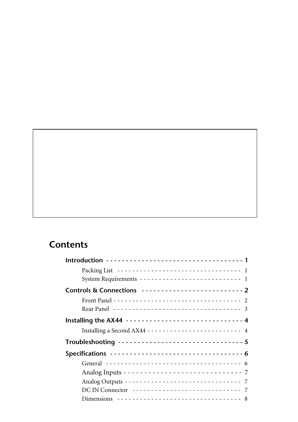 Yamaha AX44 User Manual | Page 2 / 51