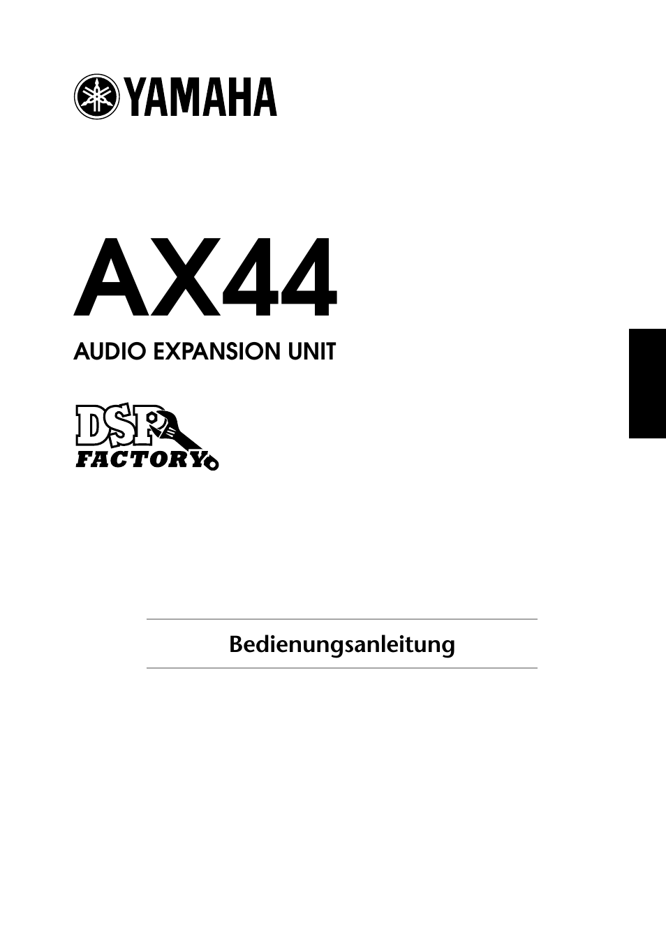 Deutsch, Bedienungsanleitung, Ax44 | Yamaha AX44 User Manual | Page 21 / 51