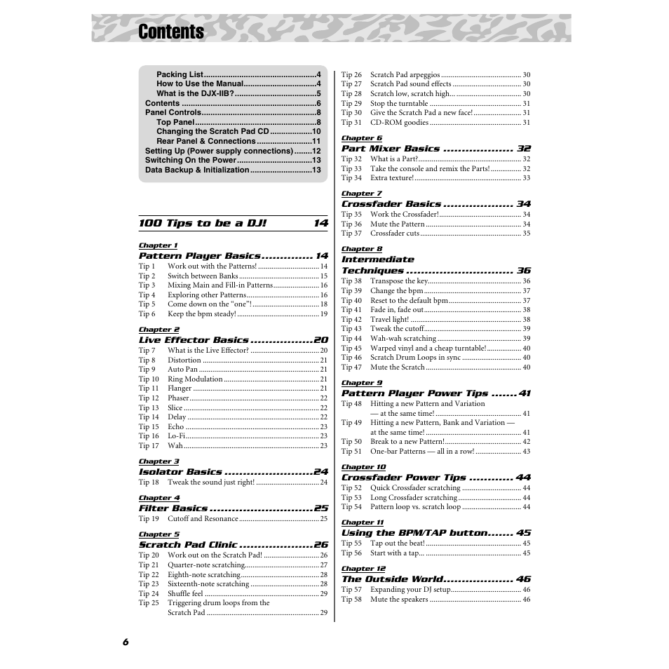 Yamaha DJX-IIB User Manual | Page 6 / 93