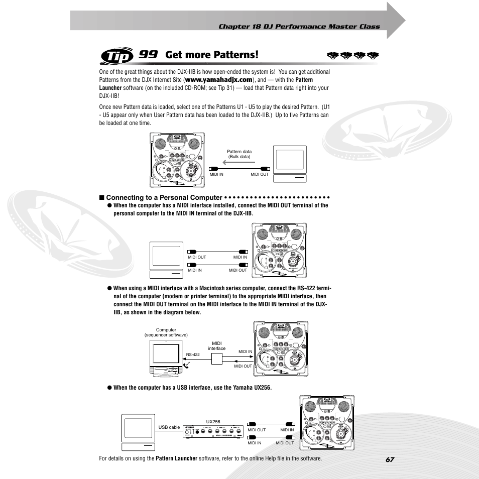 Tip 99 get more patterns, Tip 99, Get more patterns | Yamaha DJX-IIB User Manual | Page 67 / 93