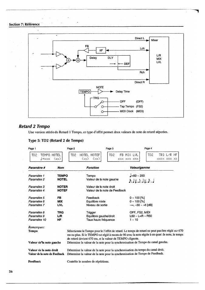 Retard 2 tempo | Yamaha FX770 User Manual | Page 135 / 231