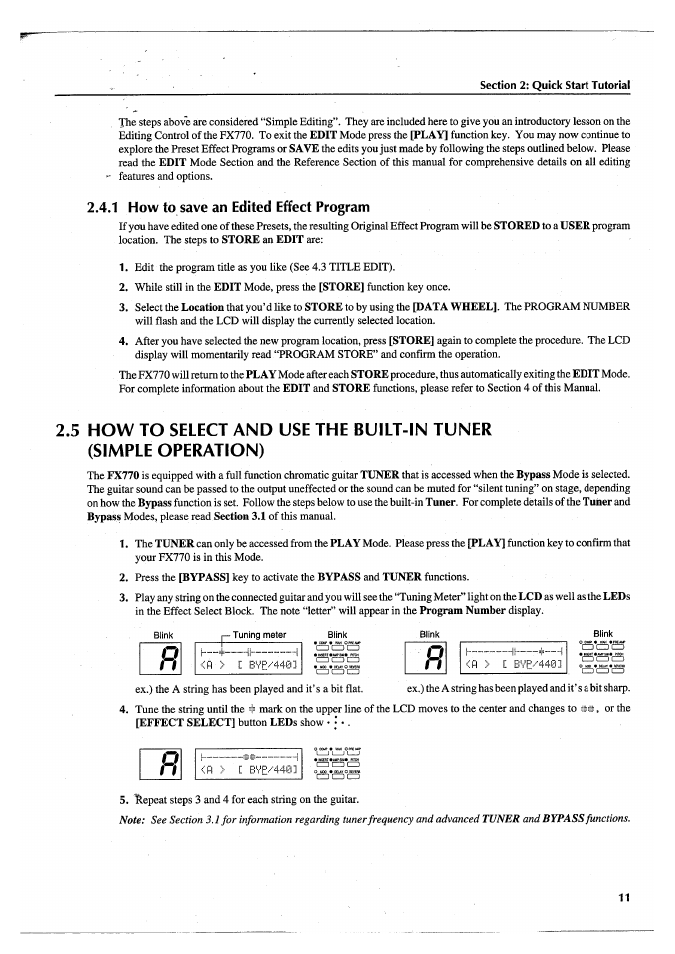 1 how to save an edited effect program | Yamaha FX770 User Manual | Page 14 / 231