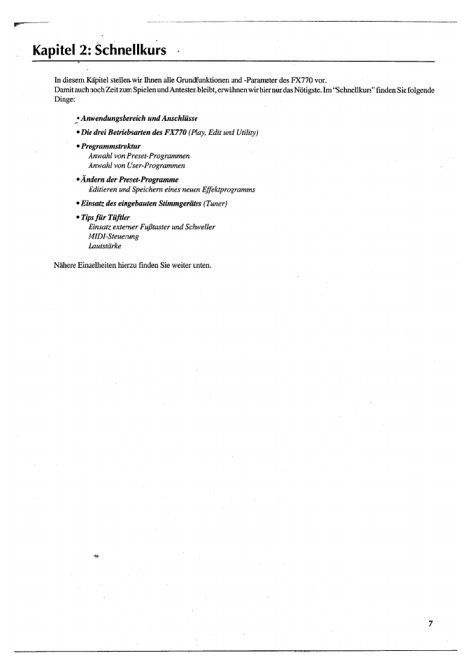 Kapitel 2: schnellkurs | Yamaha FX770 User Manual | Page 162 / 231