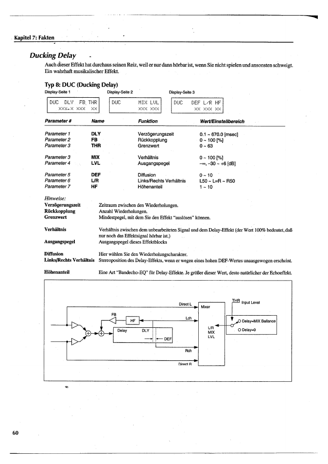Ducking delay, Typ 8: duc (ducking delay) | Yamaha FX770 User Manual | Page 215 / 231
