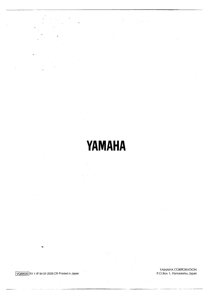 Yamaha | Yamaha FX770 User Manual | Page 231 / 231