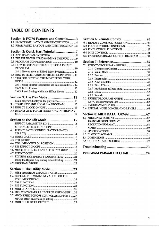 Yamaha FX770 User Manual | Page 4 / 231