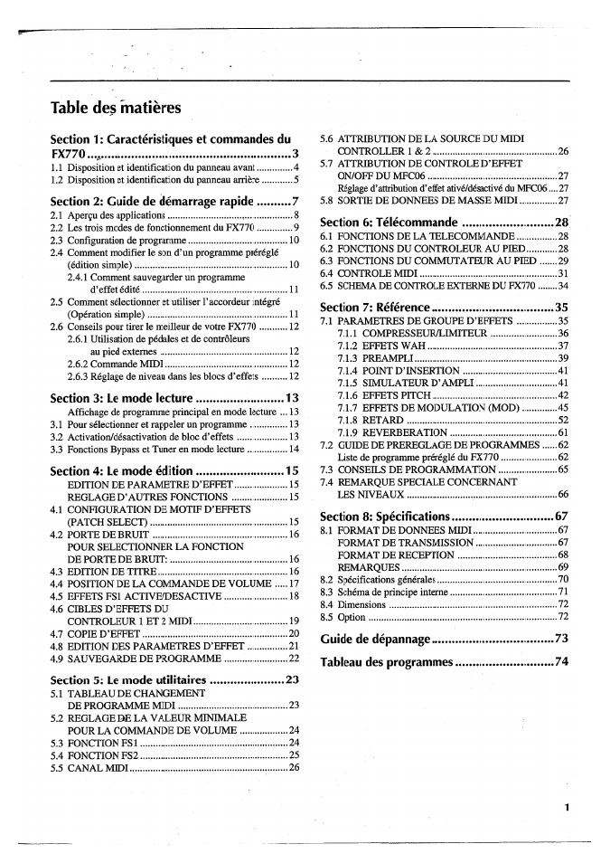 Yamaha FX770 User Manual | Page 80 / 231